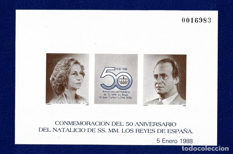 Selos: ESPA&Ntilde;A. EDIFIL 15* PRUEBA DE LUJO &rdquo; 50 ANIVERSARIO DEL NATALICIO DE SS.MM LOS REYES. CAT&Aacute;LOGO 120 &euro;