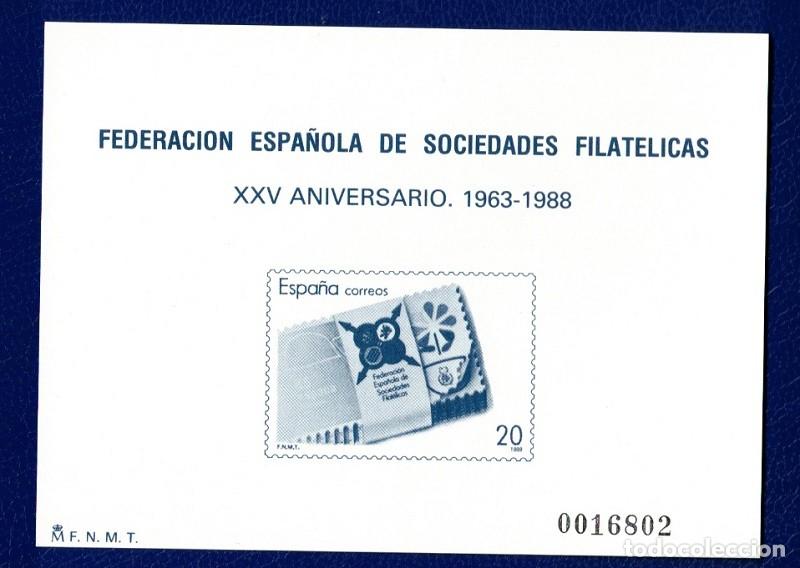 Briefmarken: ESPA&Ntilde;A. EDIFIL 16* PRUEBA DE LUJO &rdquo; XXV ANIVERSARIO DE LA FESOFI &rdquo;. CAT&Aacute;LOGO 84 &euro;