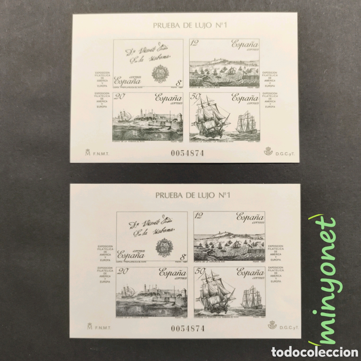 Sellos: Pruebas de lujo 12 y 13 Espamer 87