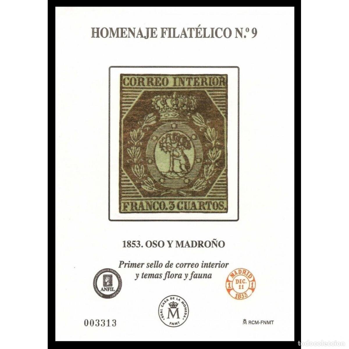 Stamps: Sellos Espa&ntilde;a a&ntilde;o 2013 Homenaje Filatelico n 9 Oso y Madro&ntilde;o v.c. 18 &euro;