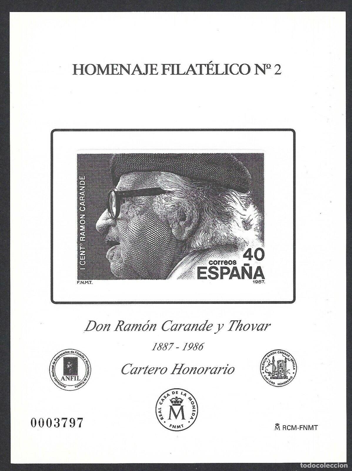 Sellos: Sellos Espa&ntilde;a a&ntilde;o 2006 Homenaje Filatelico n 2 Don Ramon Carande y Thovar v.c. 18 &euro;