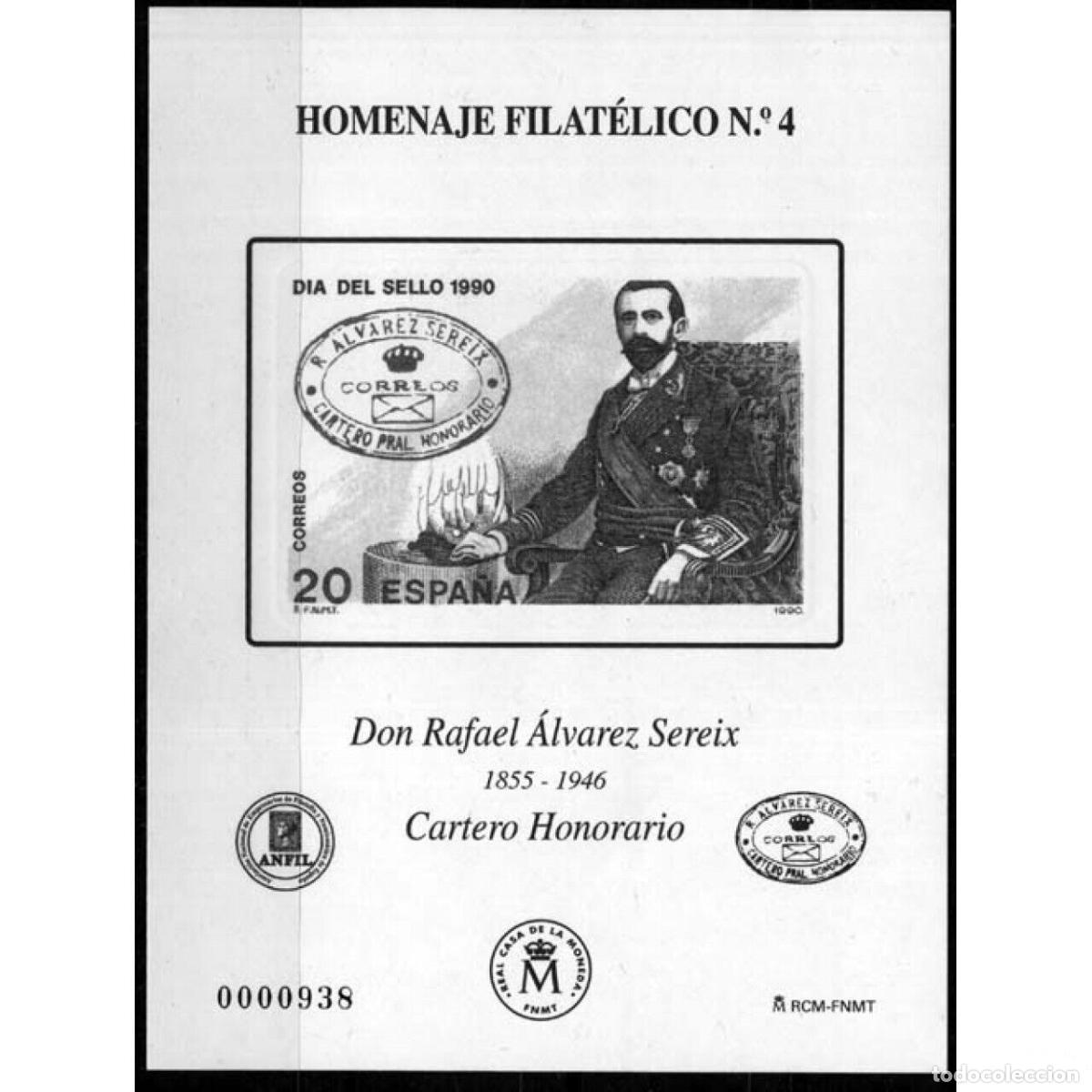 Stamps: Sellos Espa&ntilde;a a&ntilde;o 2008 Homenaje Filatelico n 4 Don Rafael Alvarez v.c. 18 &euro;