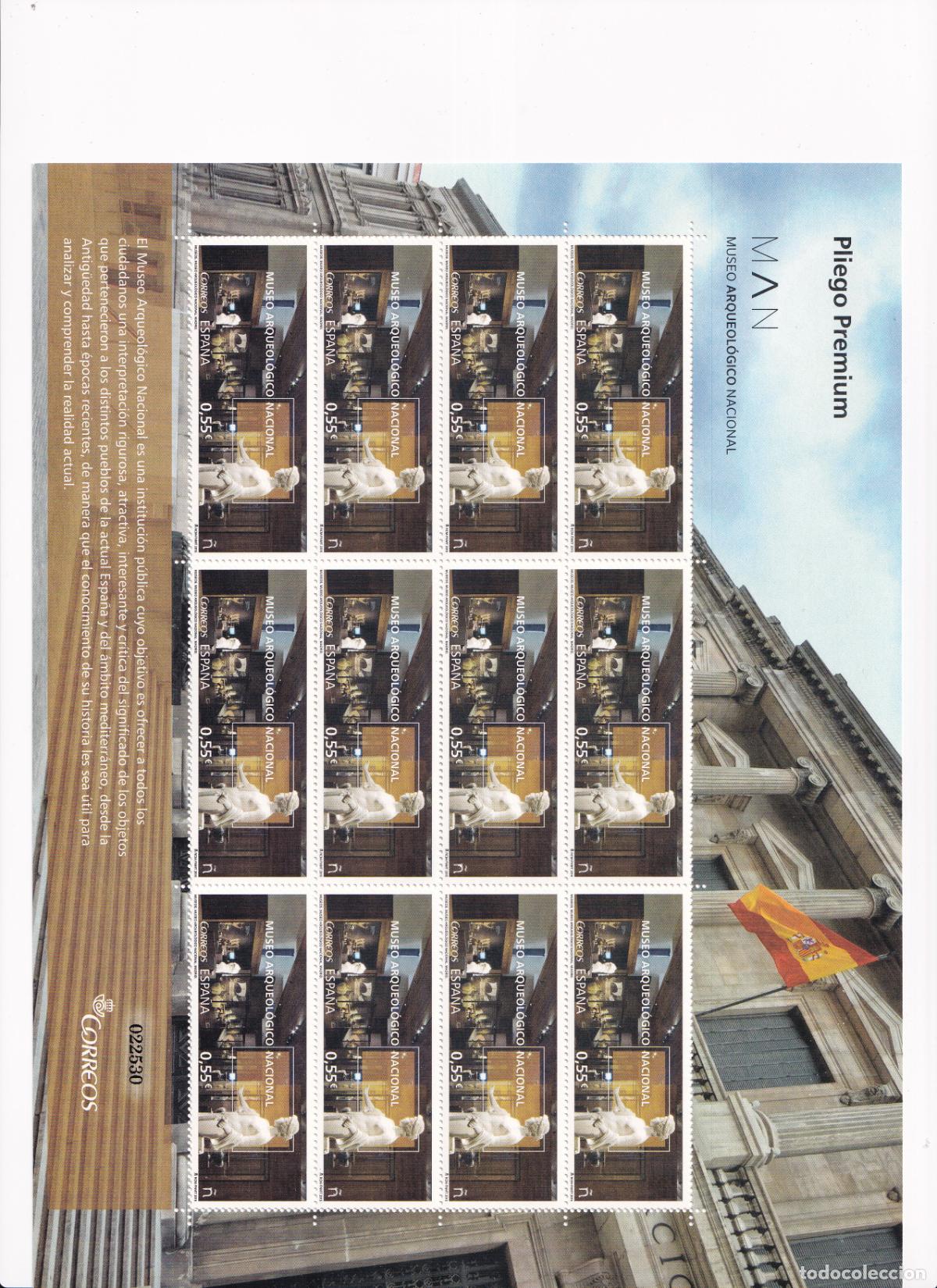 Briefmarken: Sellos Espa&ntilde;a bonito pliego premium a&ntilde;o 2015 Museo arqueologico nacional