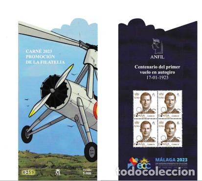 Stamps: Sellos Espa&ntilde;a a&ntilde;o 2023 carne promocional de filatelia IMPECABLE