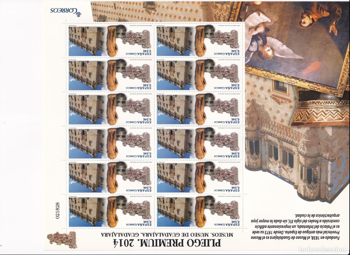 Briefmarken: Sellos Espa&ntilde;a bonito pliego premium a&ntilde;o 2014 Museo de Guadalajara