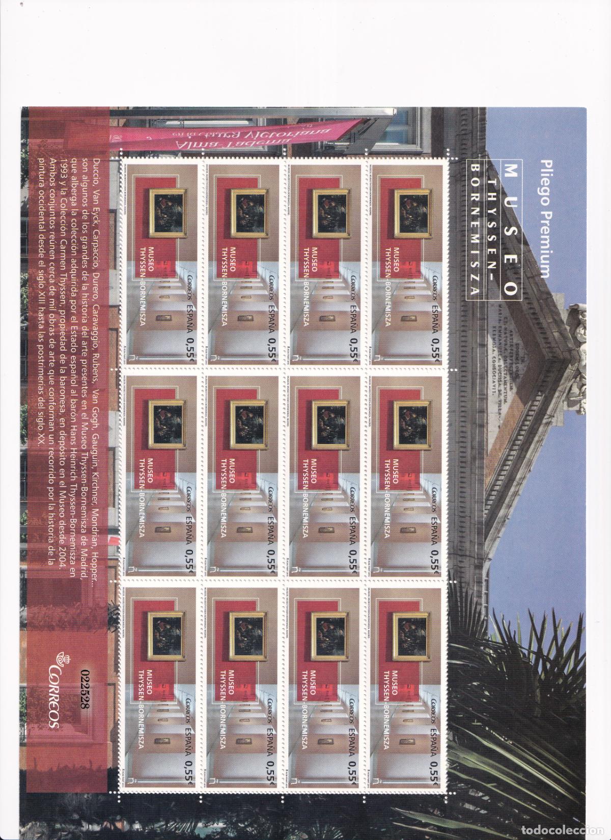 Briefmarken: Sellos Espa&ntilde;a bonito pliego premium a&ntilde;o 2015 Museo Thyssen-Bornemisza