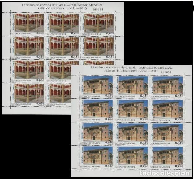 Stamps: Sellos Espa&ntilde;a A&ntilde;o 2010 minipliego n&ordm;87-88 Patrimonio mundial valor catalogo 60&euro;