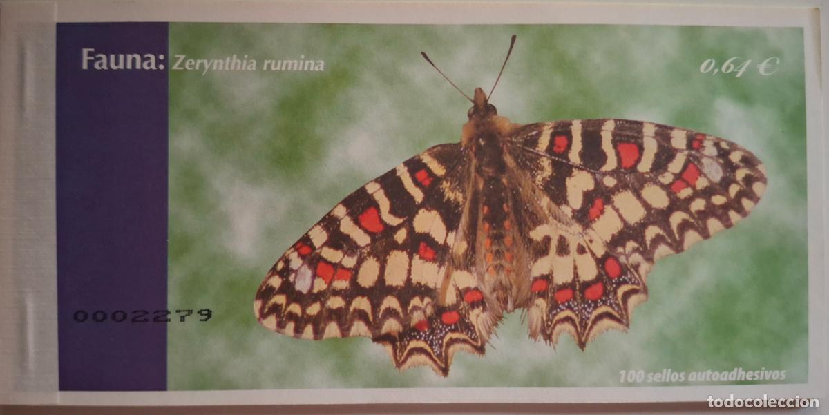 Francobolli: Sellos Espa&ntilde;a, Carne de 100 sellos 2010 Zerynthia rumina Valor de catalogo 200,00 euros a facial