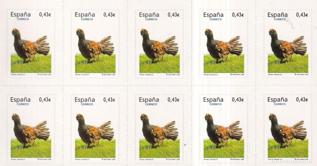 Stamps: Hojita de 10 sellos procedente del carne a&ntilde;o 2009