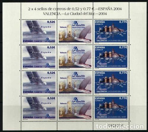 Briefmarken: Sellos Espa&ntilde;a A&ntilde;o 2004 minipliego n&ordm;84 Balencia ciudad del mar valor catalogo 12,00&euro;