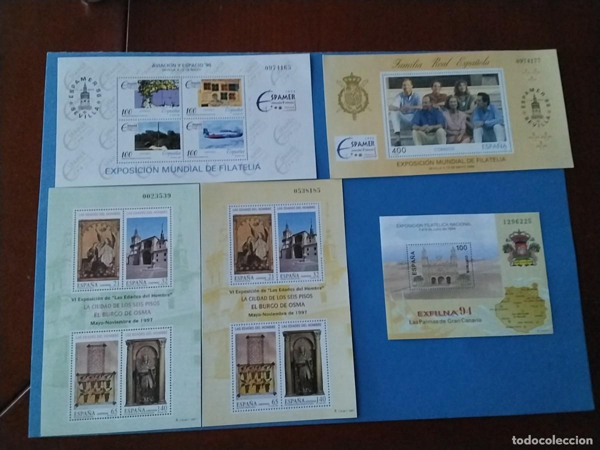 Sellos: Lote hojas bloque Espa&ntilde;a - Foto 1