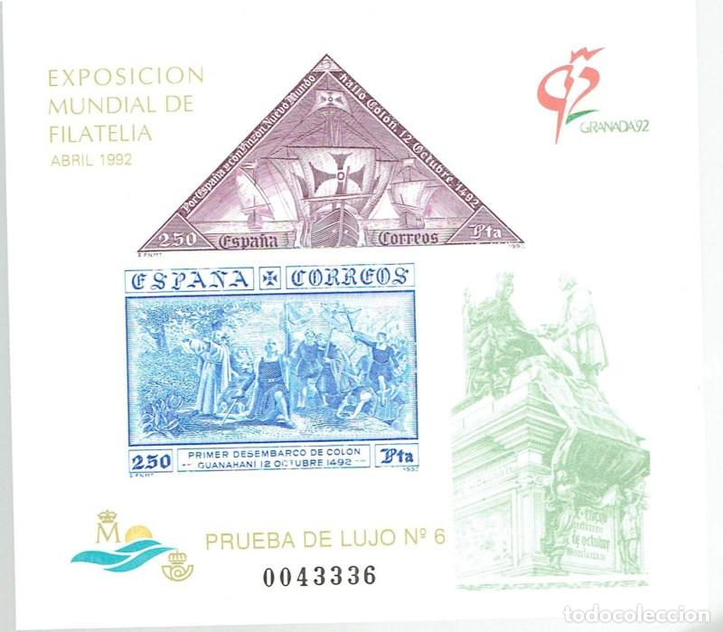 Sellos: FA5975. Prueba oficial, 1992, Exposicion Mundial de Filatelia GRANADA-92