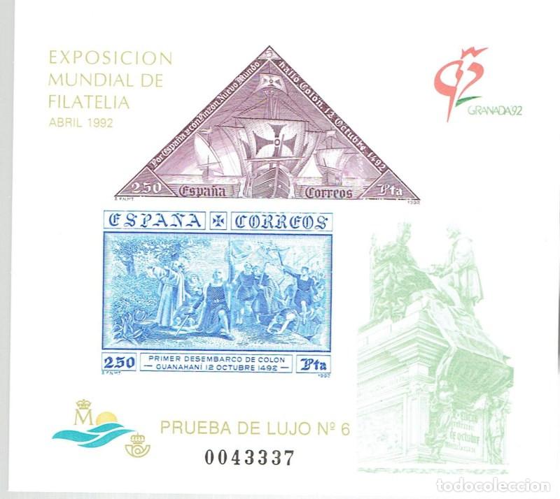 Sellos: FA5976. Prueba oficial, 1992, Exposicion Mundial de Filatelia GRANADA-92