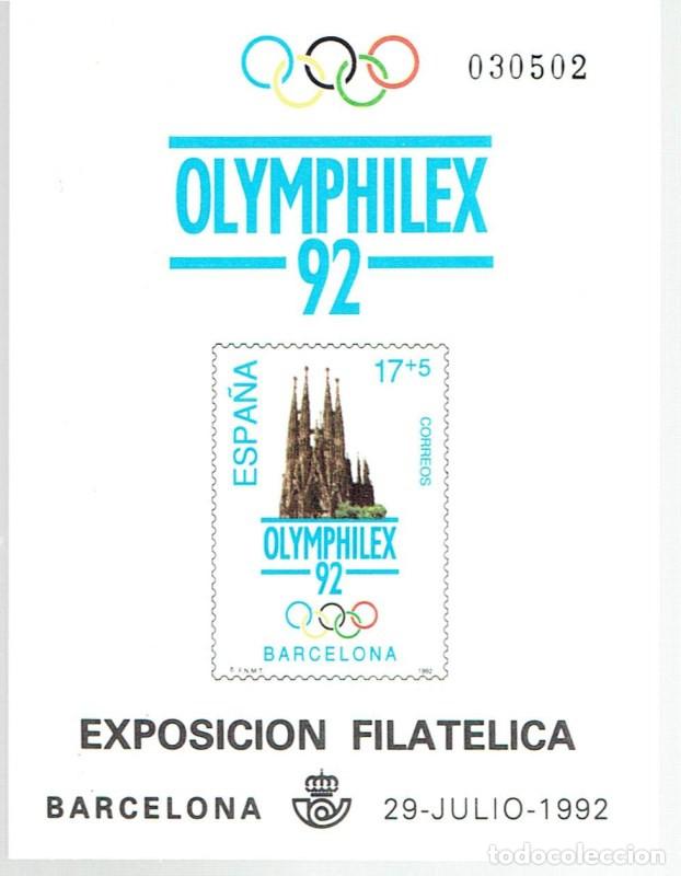 Sellos: FA5977. Prueba oficial, 1992, Exposicion Mundial de Filatelia Olimpica OLYMPHILEX-92