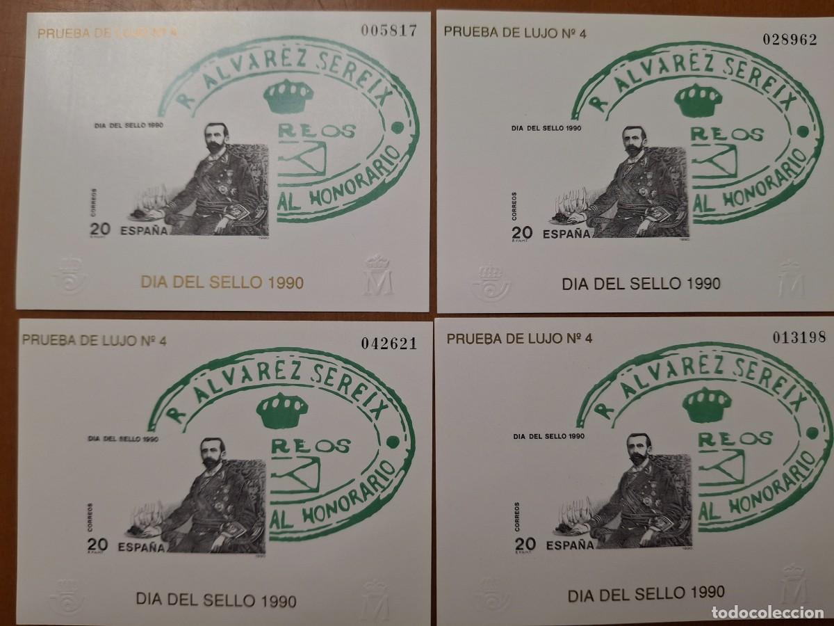 Sellos: SUPER Oferta 4 Pruebas de lujo N&ordm; 20 a&ntilde;o 1989 valor de catalogo 108&euro;