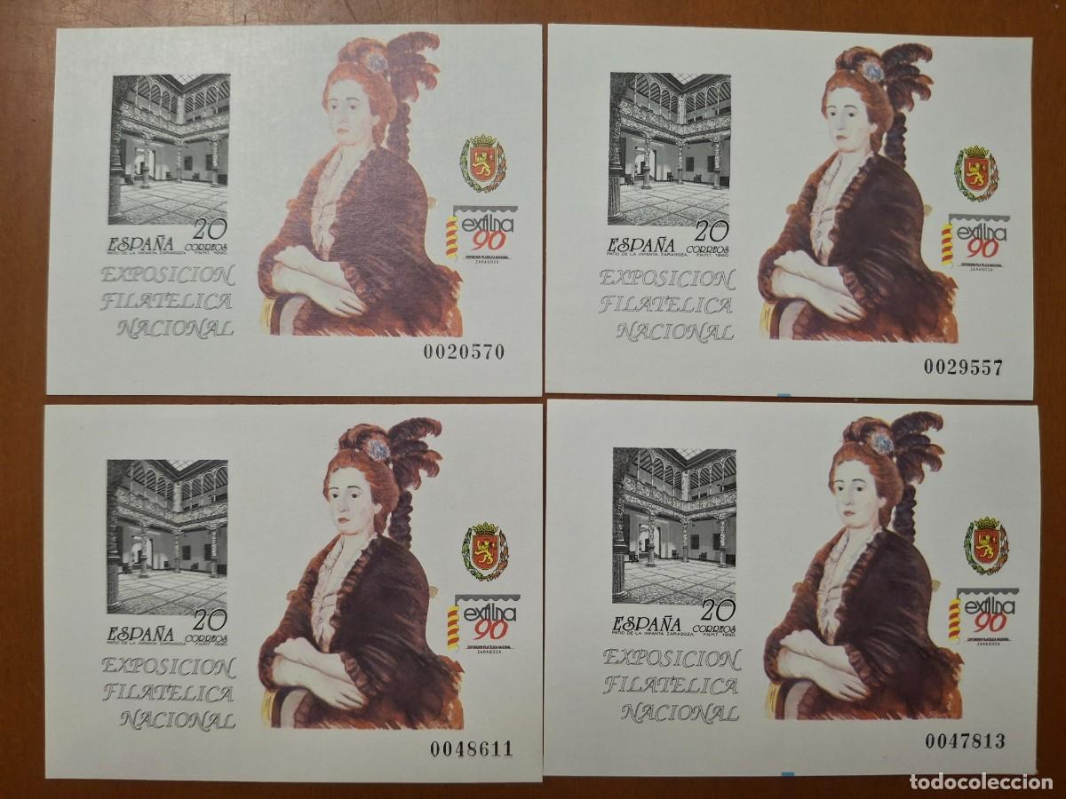 Sellos: SUPER Oferta 4 Pruebas de lujo N&ordm; 21 a&ntilde;o 1990 valor de catalogo 108&euro;