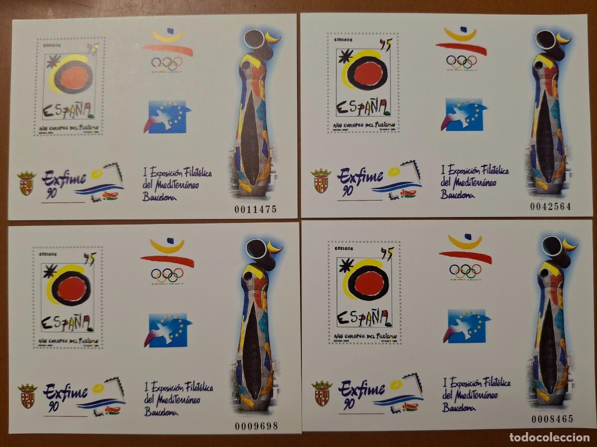 Sellos: SUPER Oferta 4 Pruebas de lujo N&ordm; 22 a&ntilde;o 1990 valor de catalogo 188&euro;