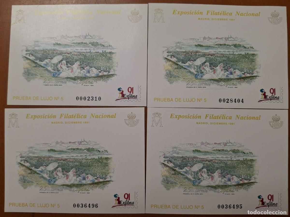 Sellos: SUPER Oferta 4 Pruebas de lujo N&ordm; 24 a&ntilde;o 1991 valor de catalogo 108&euro;