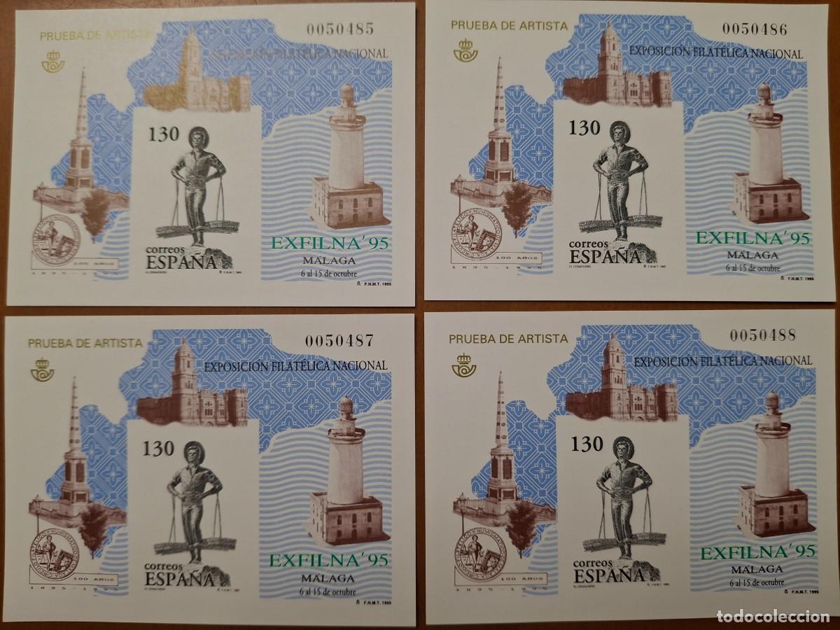 Sellos: SUPER Oferta 4 Pruebas de lujo N&ordm; 35 a&ntilde;o 1995 valor de catalogo 60&euro;