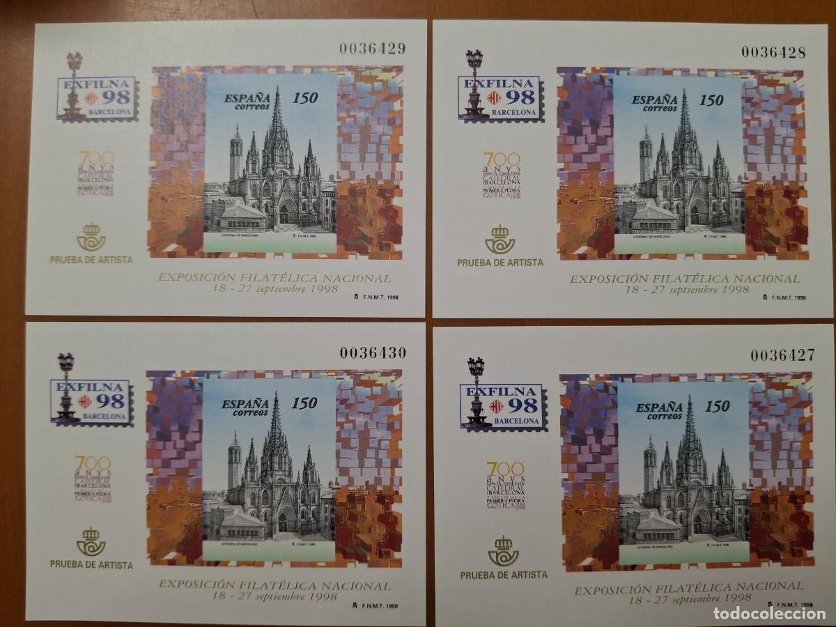Sellos: SUPER Oferta 4 Pruebas de lujo N&ordm; 66 a&ntilde;o 1998 valor de catalogo 48&euro;