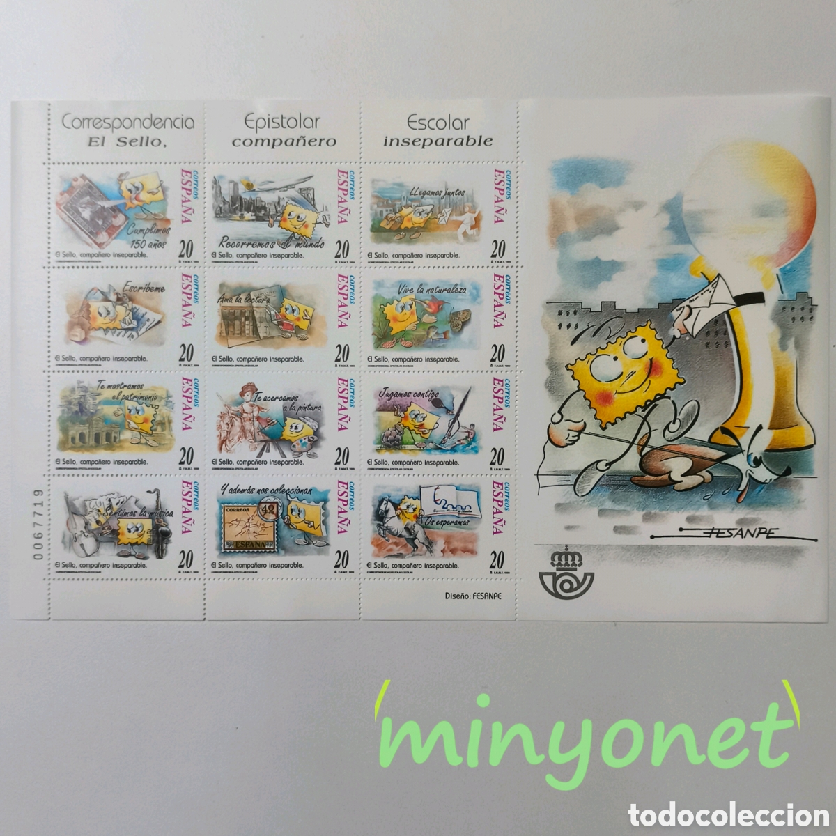 Sellos: MiniPliego 66 de 1999. Correspondencia epistolar escolar.