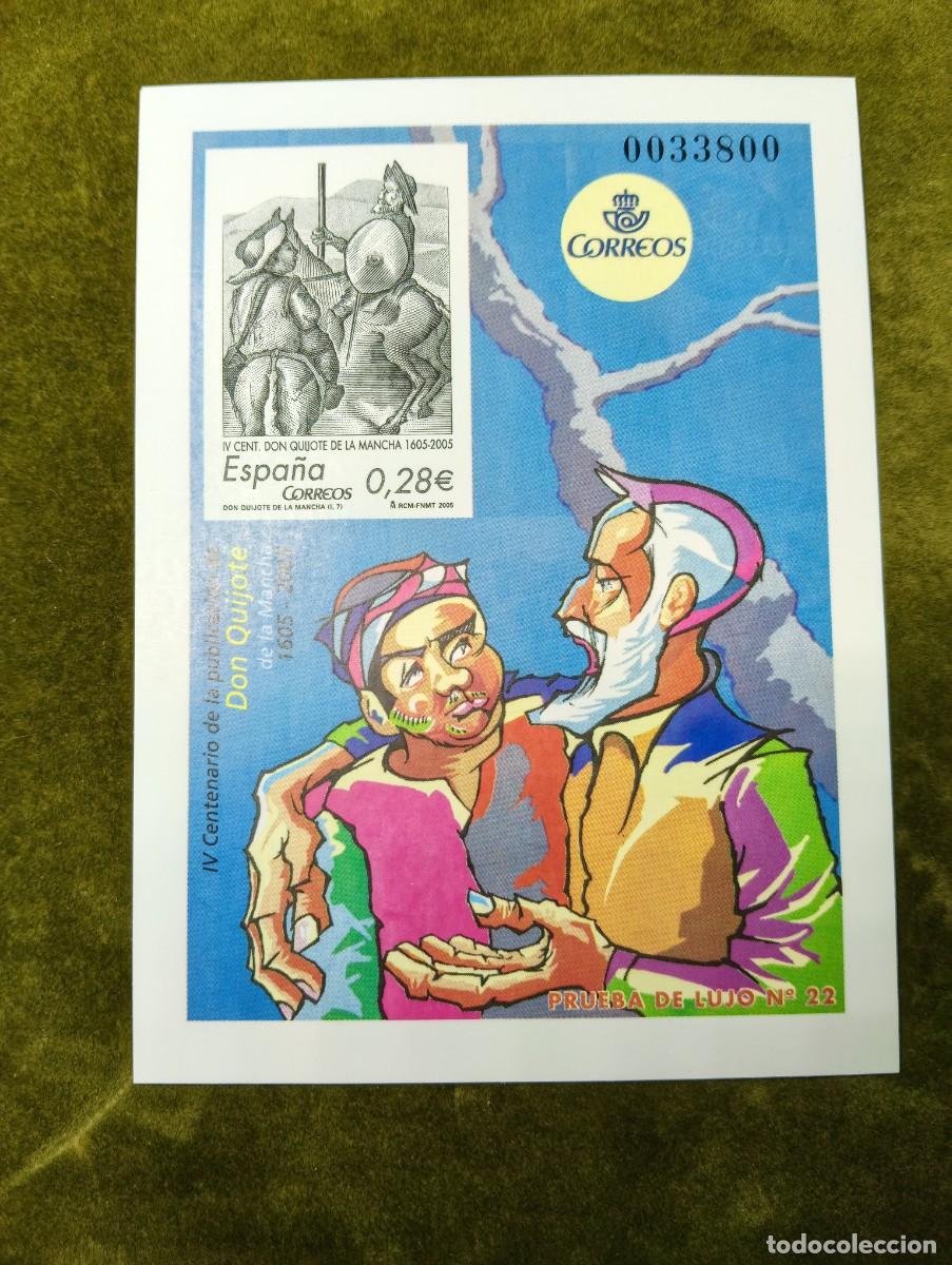 Sellos: CORREOS ESPA&Ntilde;A 2005 - PRUEBA DE LUJO IV CENTENARIO PUBLICACION DE EL QUIJOTE - N&ordm; 22