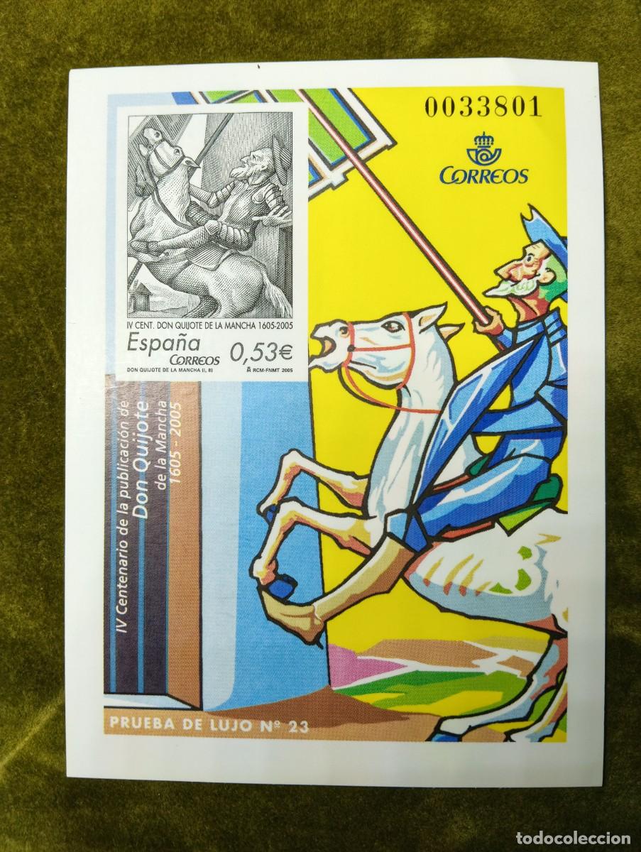 Sellos: CORREOS ESPA&Ntilde;A 2005 - PRUEBA DE LUJO IV CENTENARIO PUBLICACION DE EL QUIJOTE - N&ordm; 23