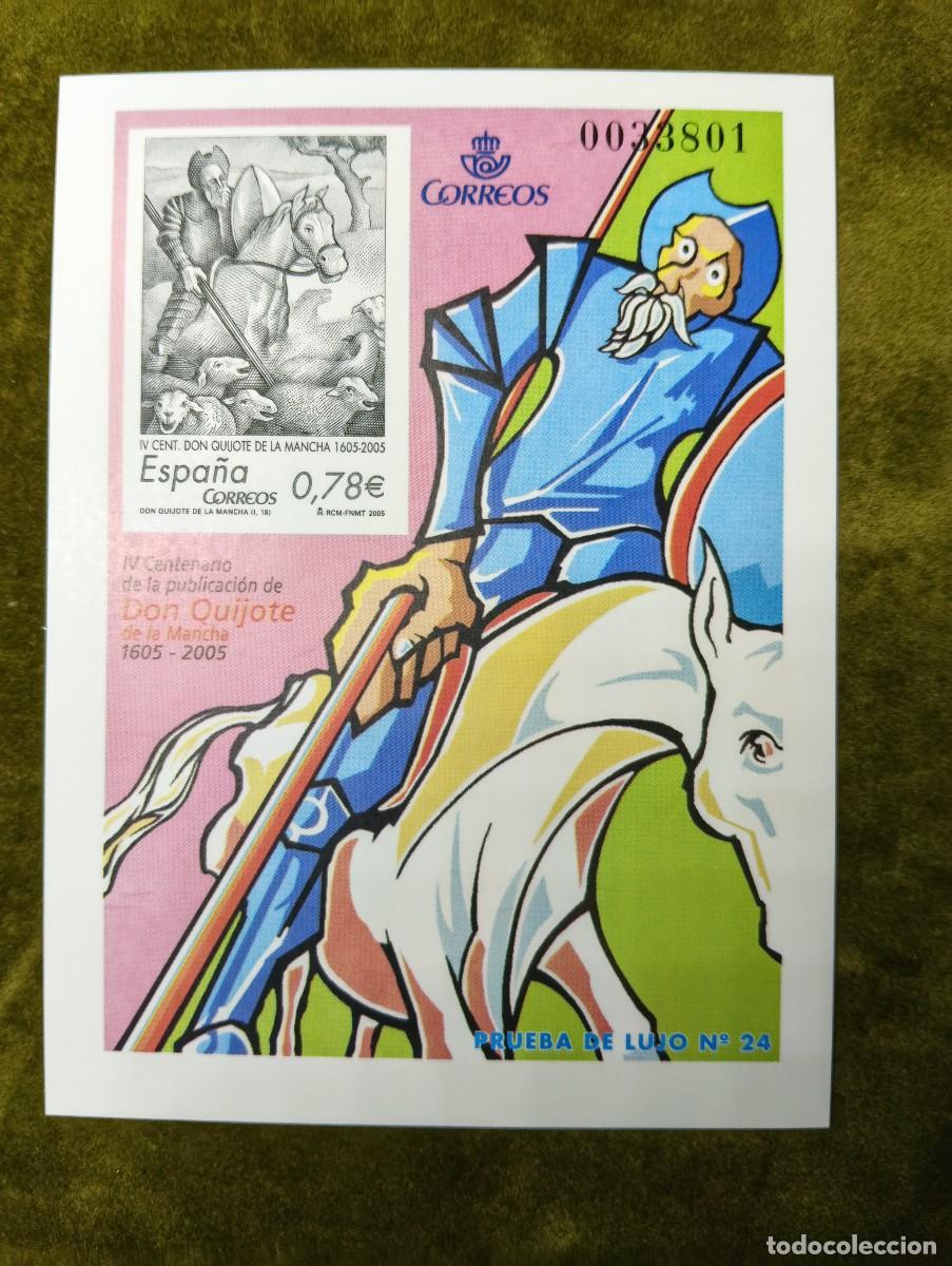 Sellos: CORREOS ESPA&Ntilde;A 2005 - PRUEBA DE LUJO IV CENTENARIO PUBLICACION DE EL QUIJOTE - N&ordm; 24