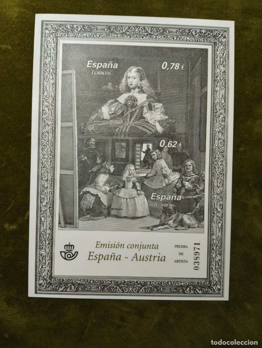 Sellos: CORREOS ESPA&Ntilde;A 2010 - PRUEBA DE ARTISTA VELAZQUEZ LAS MENINAS EMISION CONJUNTA CON AUSTRIA - N&ordm; 99