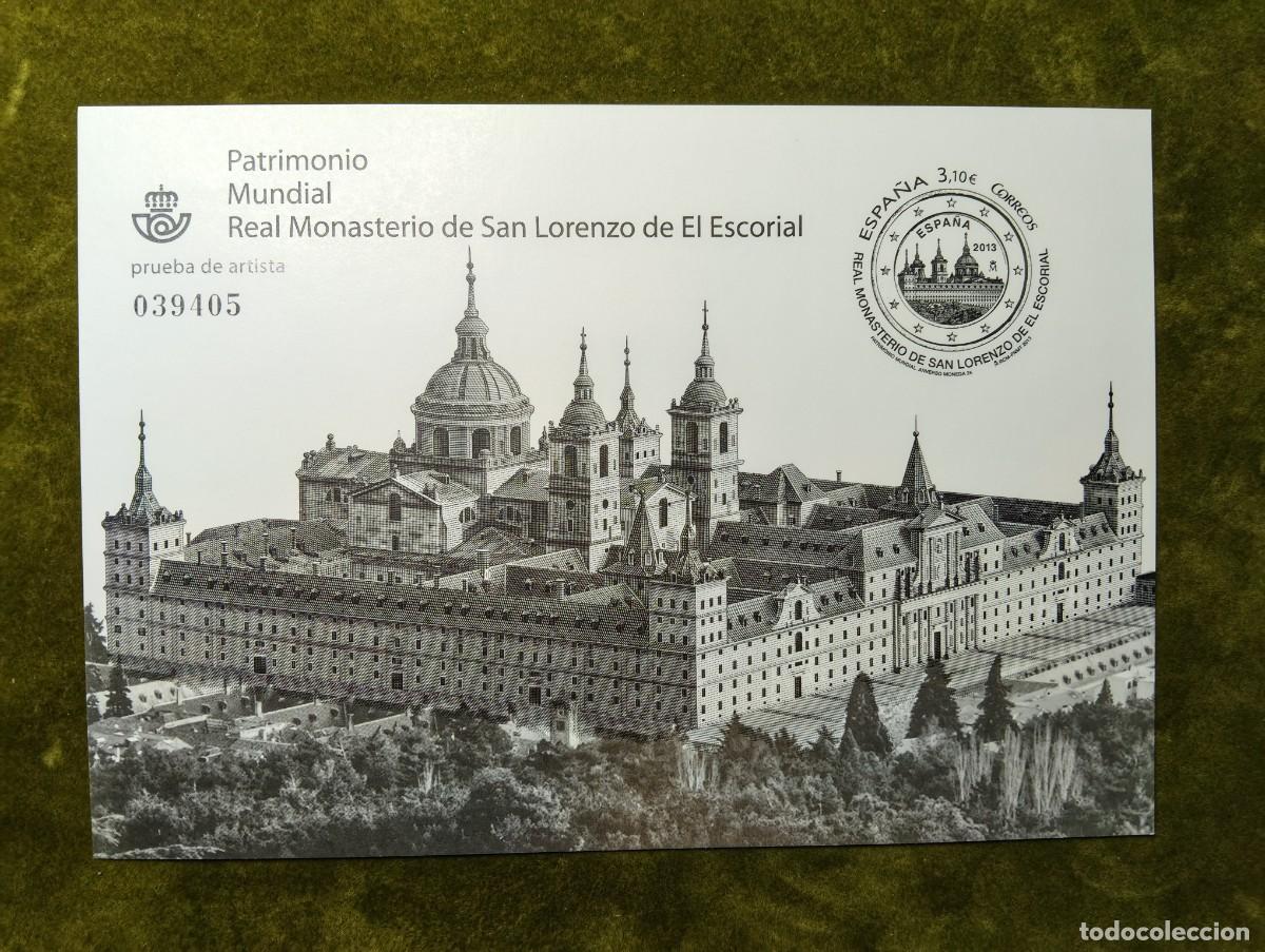 Sellos: CORREOS ESPA&Ntilde;A 2013 - PRUEBA DE ARTISTA MONASTERIO SAN LORENZO ESCORIAL PATRIMONIO MUNDIAL - N&ordm; 111