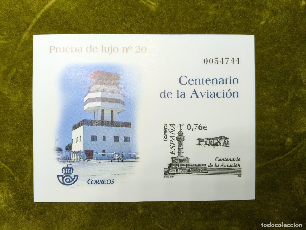 Sellos: CORREOS ESPA&Ntilde;A - PRUEBA DE LUJO CENTENARIO DE LA AVIACION - N&ordm; 20