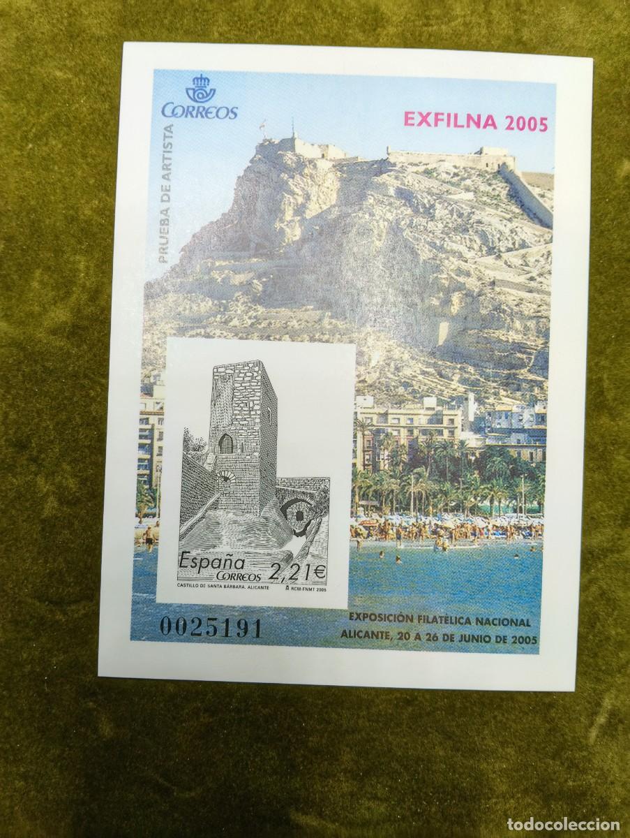Sellos: CORREOS ESPA&Ntilde;A - PRUEBA DE ARTISTA EXFILNA ALICANTE 2005
