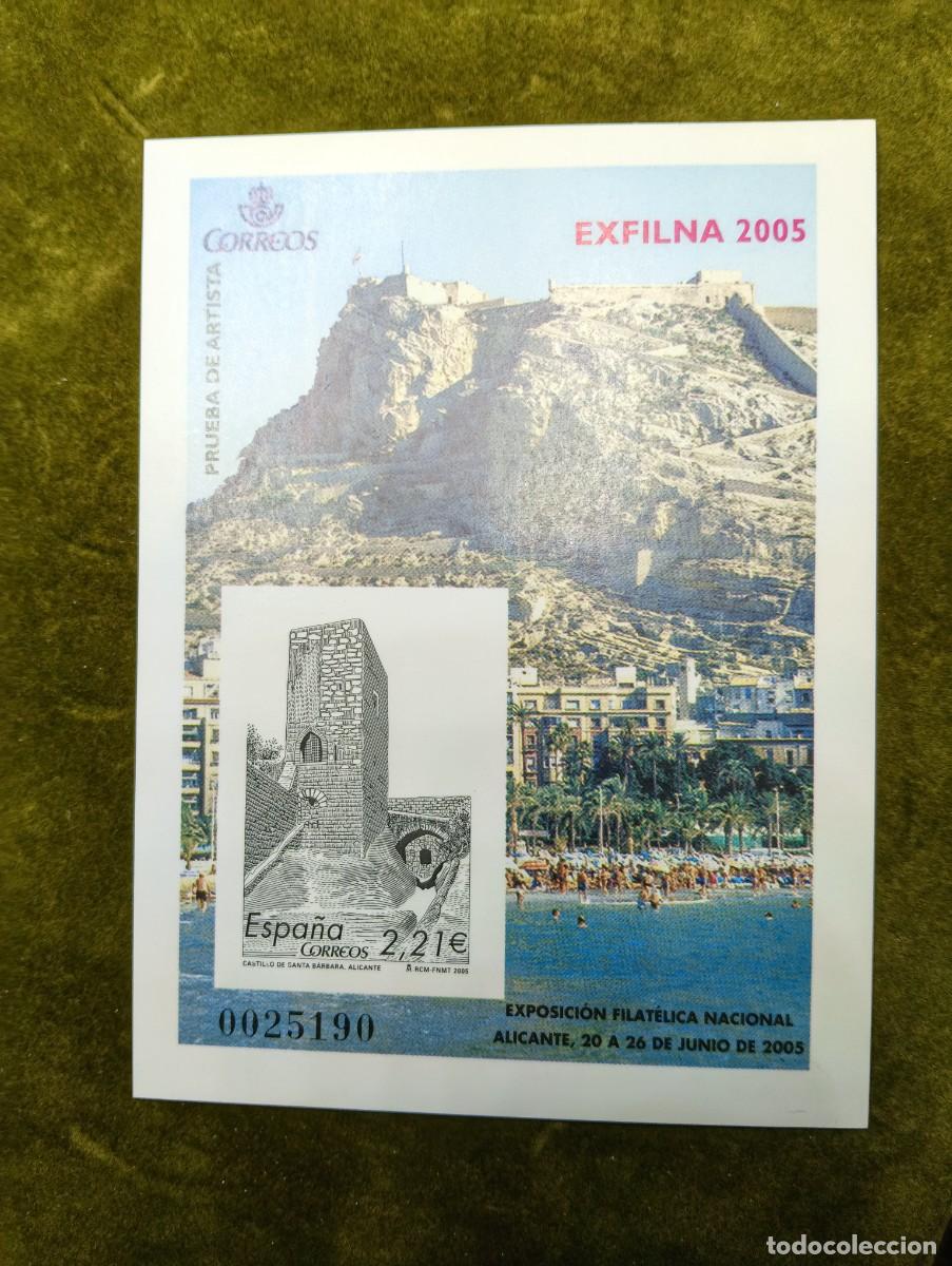 Sellos: CORREOS ESPA&Ntilde;A - PRUEBA DE ARTISTA EXFILNA ALICANTE 2005