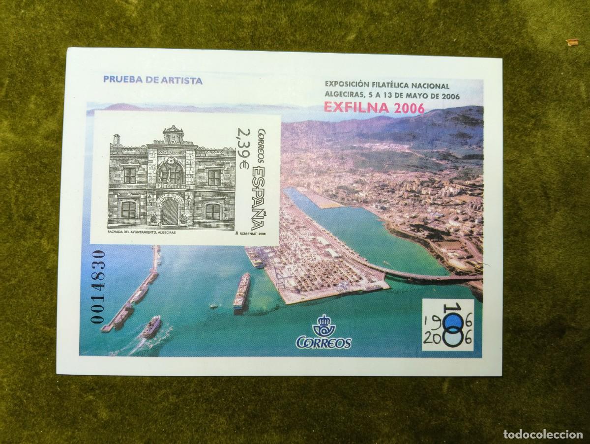 Sellos: CORREOS ESPA&Ntilde;A - PRUEBA DE ARTISTA EXFILNA ALGECIRAS 2006
