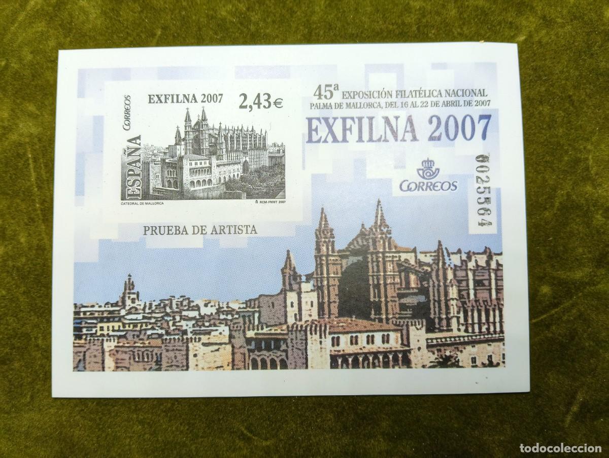 Sellos: CORREOS ESPA&Ntilde;A - PRUEBA DE ARTISTA EXFILNA PALMA DE MALLORCA 2007