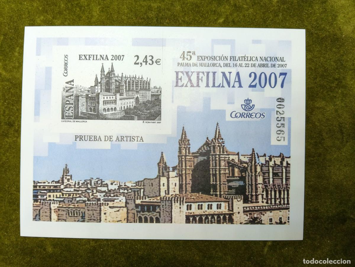 Sellos: CORREOS ESPA&Ntilde;A - PRUEBA DE ARTISTA EXFILNA PALMA DE MALLORCA 2007