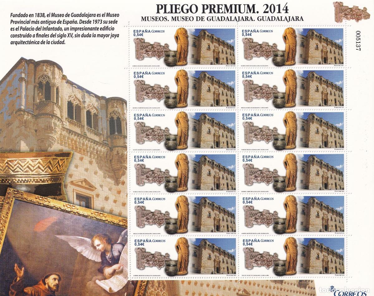 Sellos: CRS0949 SELLO ESPA&Ntilde;A Pliego PREMIUM n&ordm; 2 Museo de Guadalajara. A&ntilde;o 2014