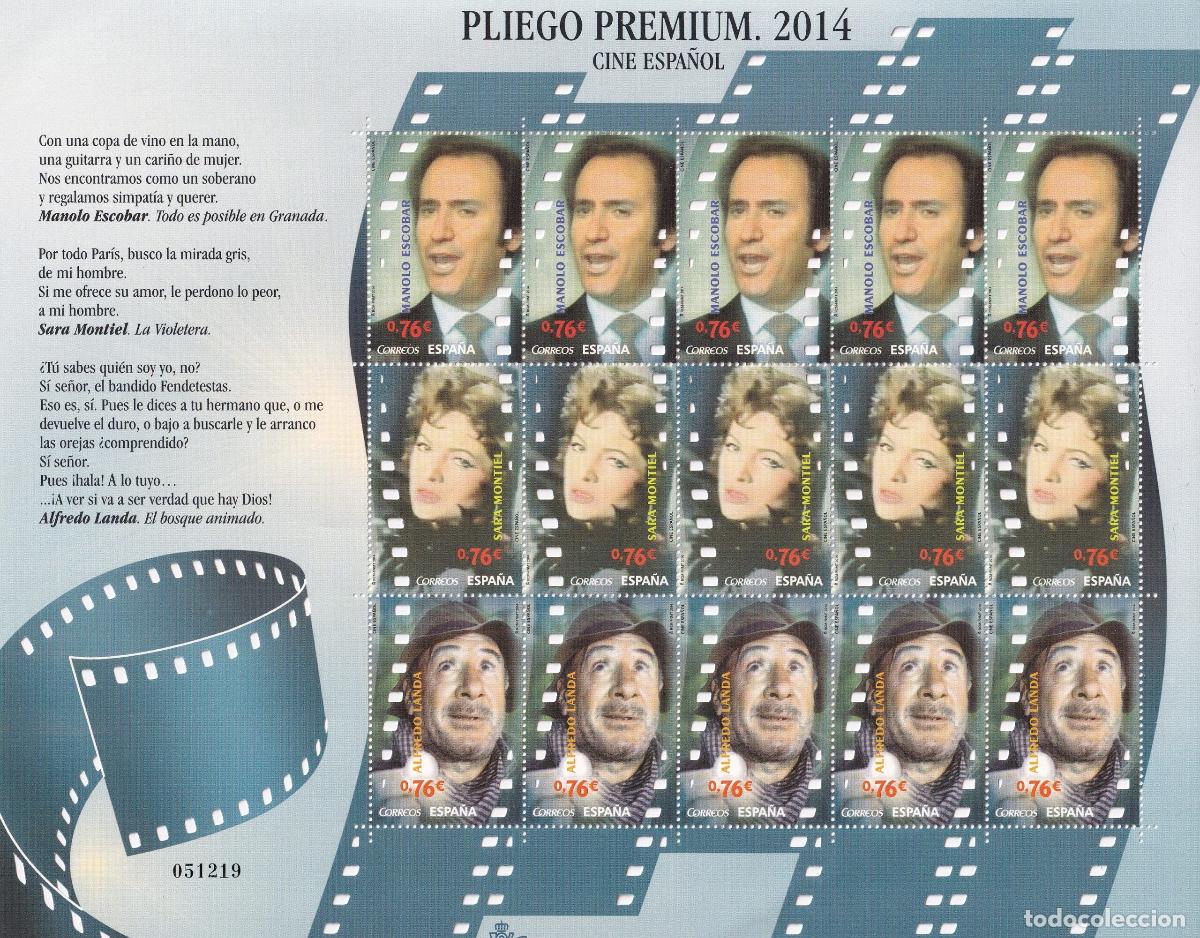 Sellos: CRS0960 SELLO ESPA&Ntilde;A Pliego PREMIUM n&ordm; 14. Cine espa&ntilde;ol. A&ntilde;o 2014