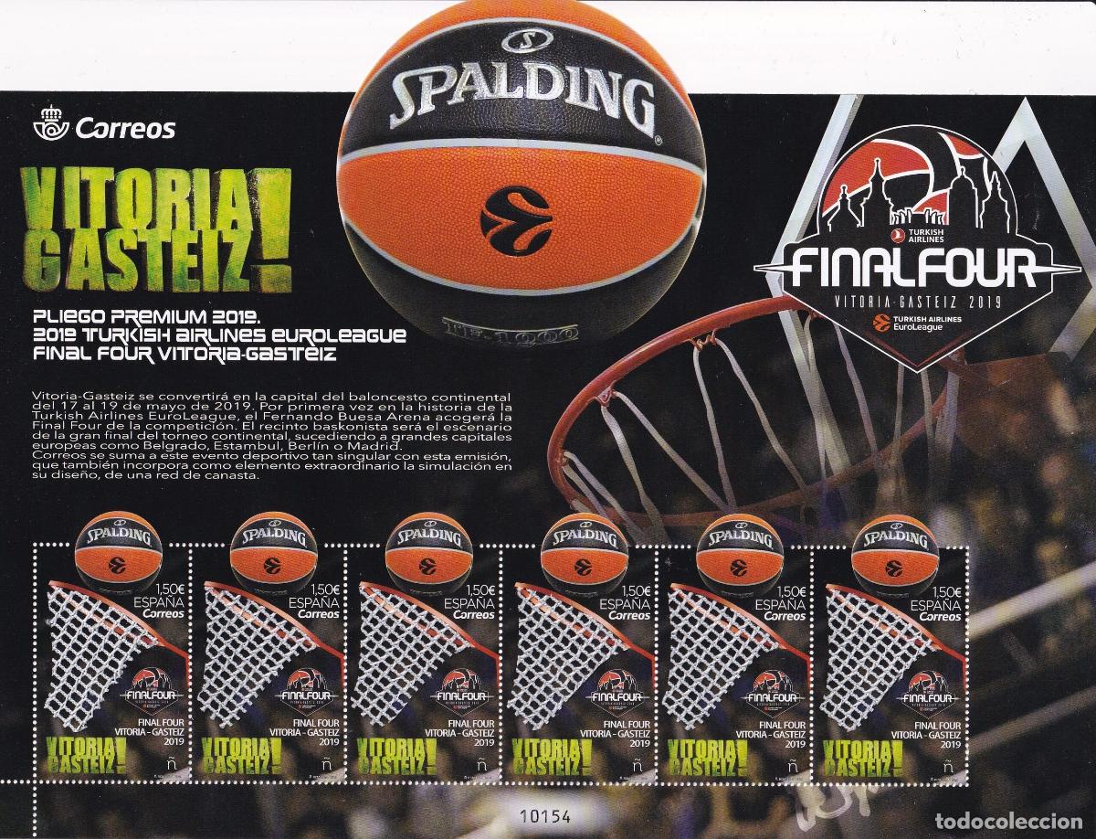 Sellos: CRS1014 Pliego PREMIUM n&ordm; 76. Baloncesto. A&ntilde;o 2019