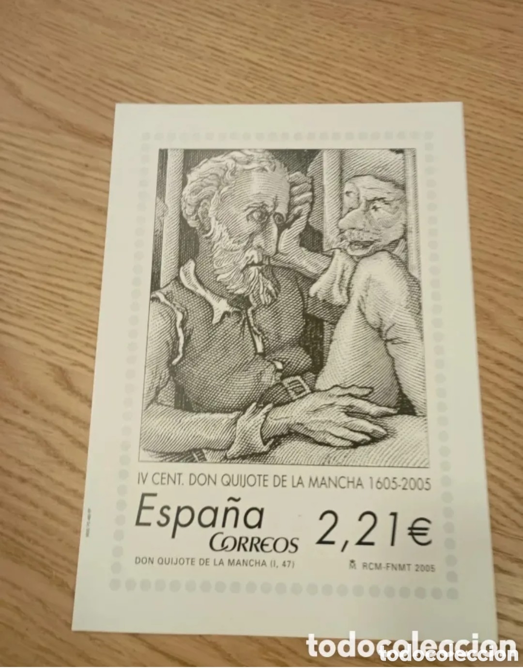 Briefmarken: ESPA&Ntilde;A - IV CENTENARIO DON QUIJOTE DE LA MANCHA - HOJA CARTULINA CARTEL ABONADOS DE CORREOS 2005