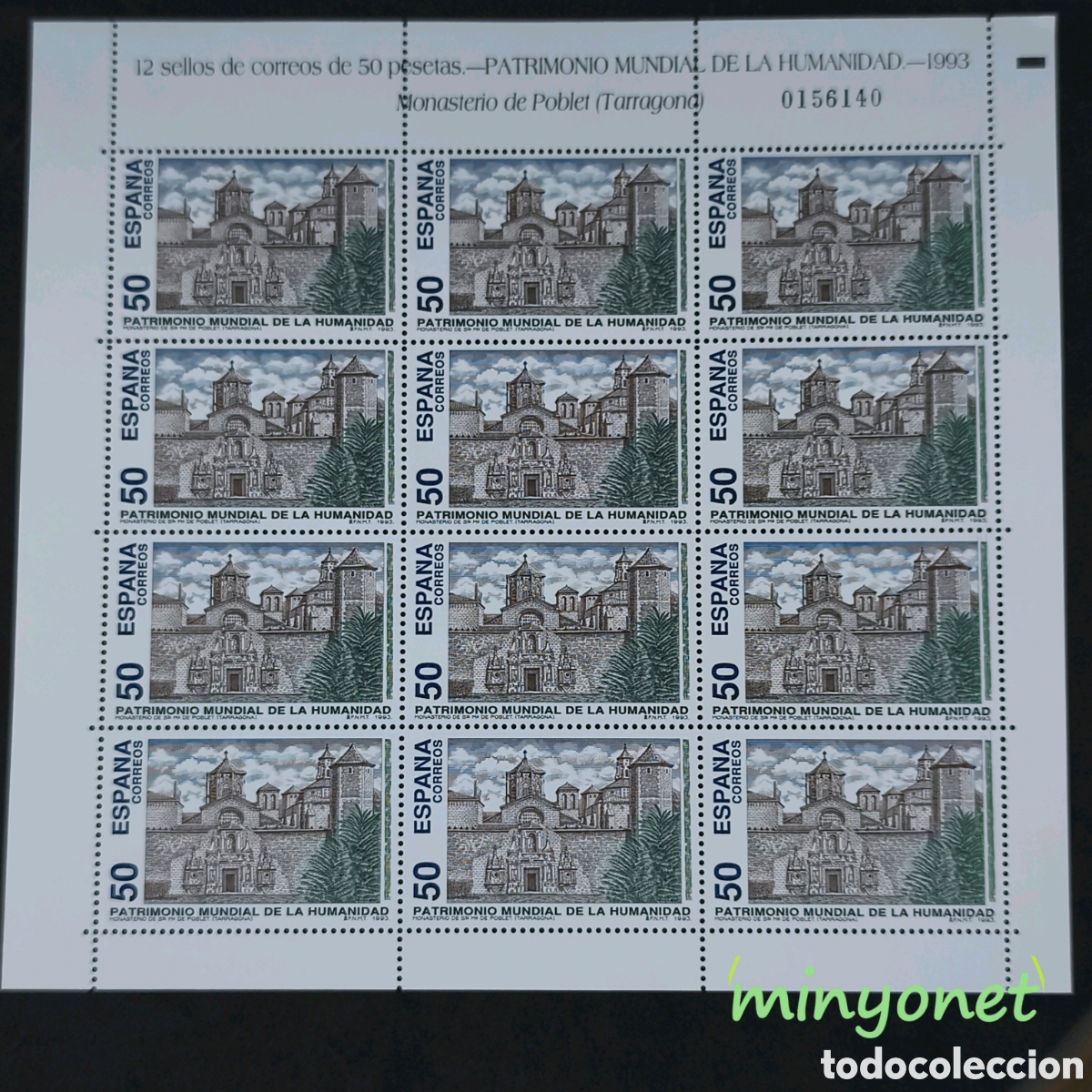 Sellos: Minipliego MP 46 de 1993 - Patrimonio Mundial de la Humanidad - Monasterio de Poblet