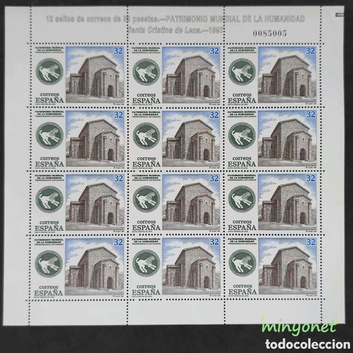 Briefmarken: Minipliego MP 58 de 1997 - Patrimonio Mundial de la Humanidad - Santa Cristina de Lena