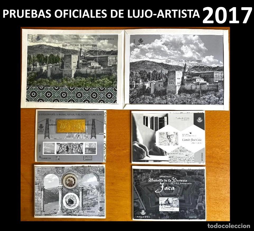 Sellos: PRUEBAS OFICIALES DE LUJO-ARTISTA, 2017 COMPLETO EDIFIL 130-131-132-133-134-135 De regalo prueba Ofi