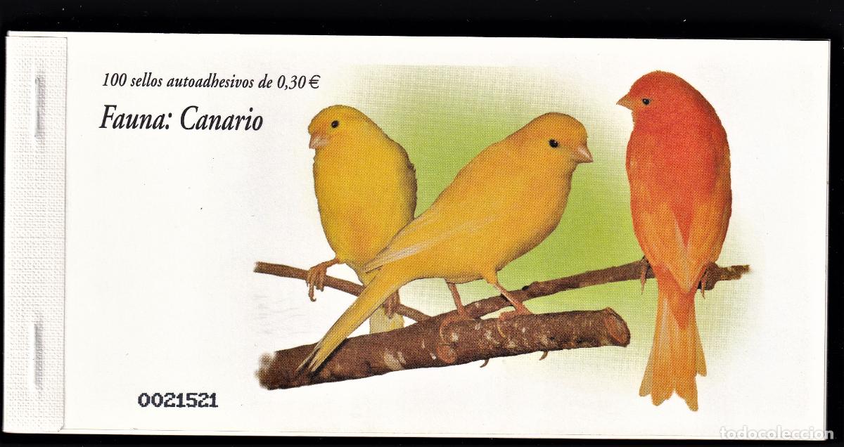 Briefmarken: C10 Sellos Espa&ntilde;a, Carne de 100 sellos 2007 Canario Valor de catalogo 100,00 euros a facial
