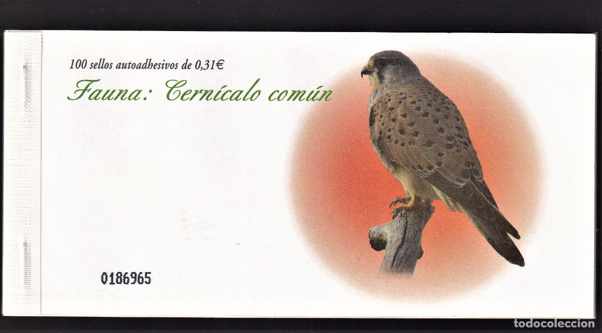 Selos: C18 Sellos Espa&ntilde;a, Carne de 100 sellos 2008 Cernicalo comun Valor de catalogo 100,00 euros a facial