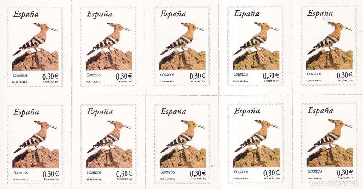 Selos: H9 Hojita de 10 sellos procedente del carne a&ntilde;o 2007