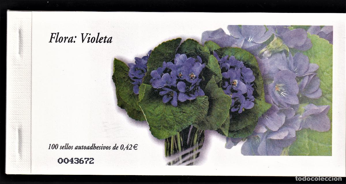 Selos: C16 Sellos Espa&ntilde;a, Carne de 100 sellos 2007 Violeta Valor de catalogo 125,00 euros a facial