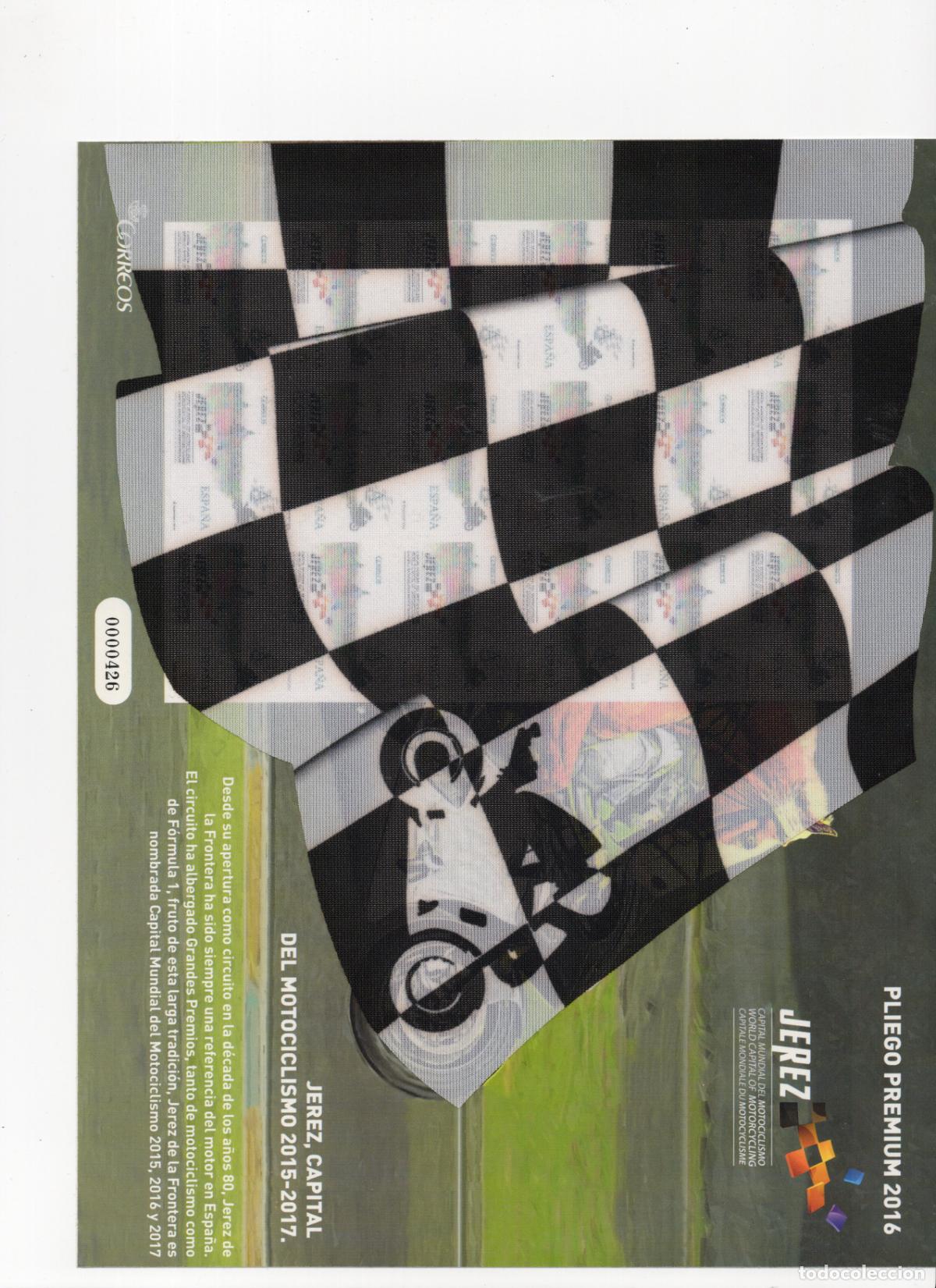 Briefmarken: PP32 Sellos Espa&ntilde;a bonito pliego premium a&ntilde;o 2016 Jerez Capital mundial de motociclismo