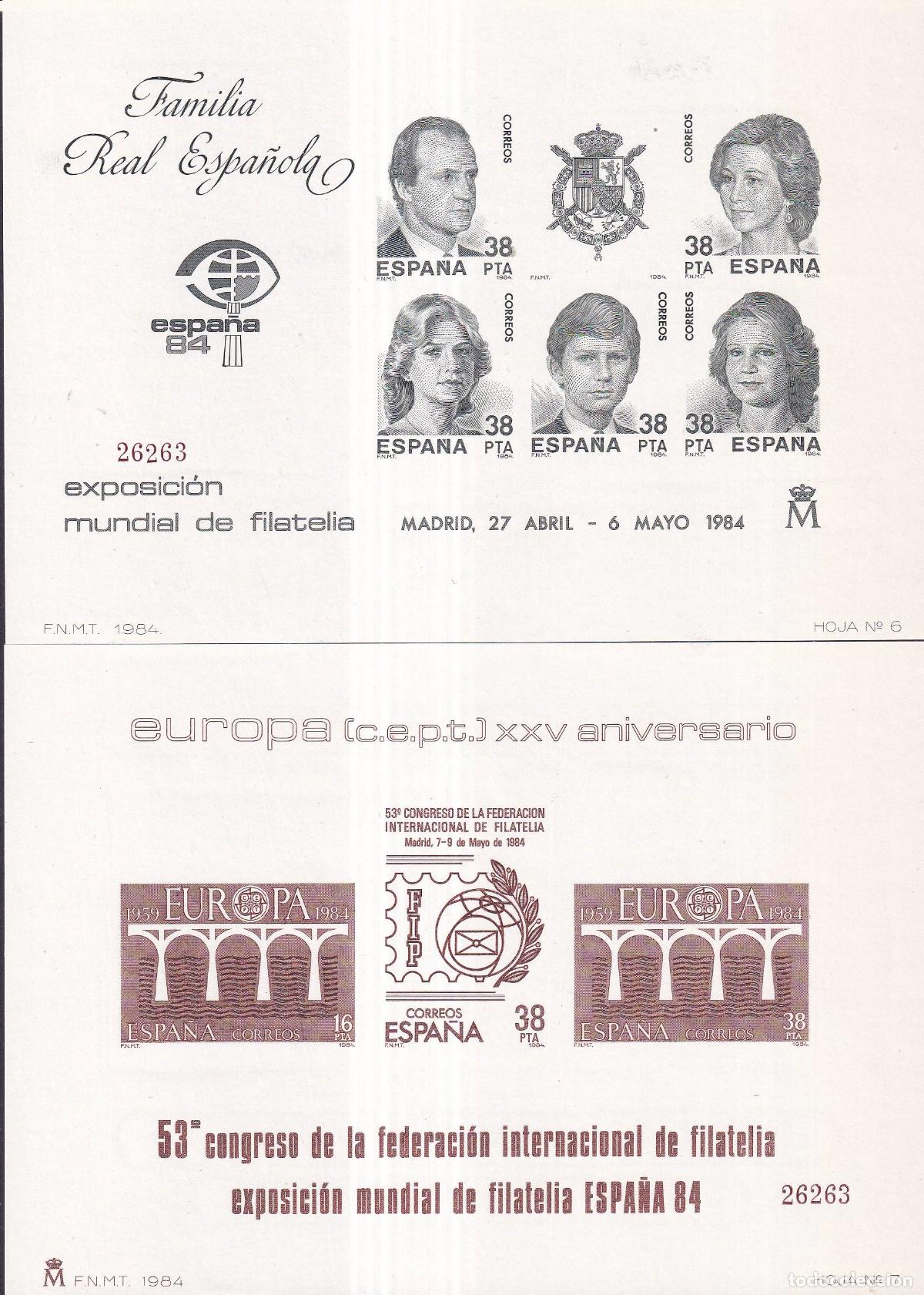 Briefmarken: Sellos Espa&ntilde;a Pruebas de Lujo n 6 / 7 en NUEVO perfecto estado