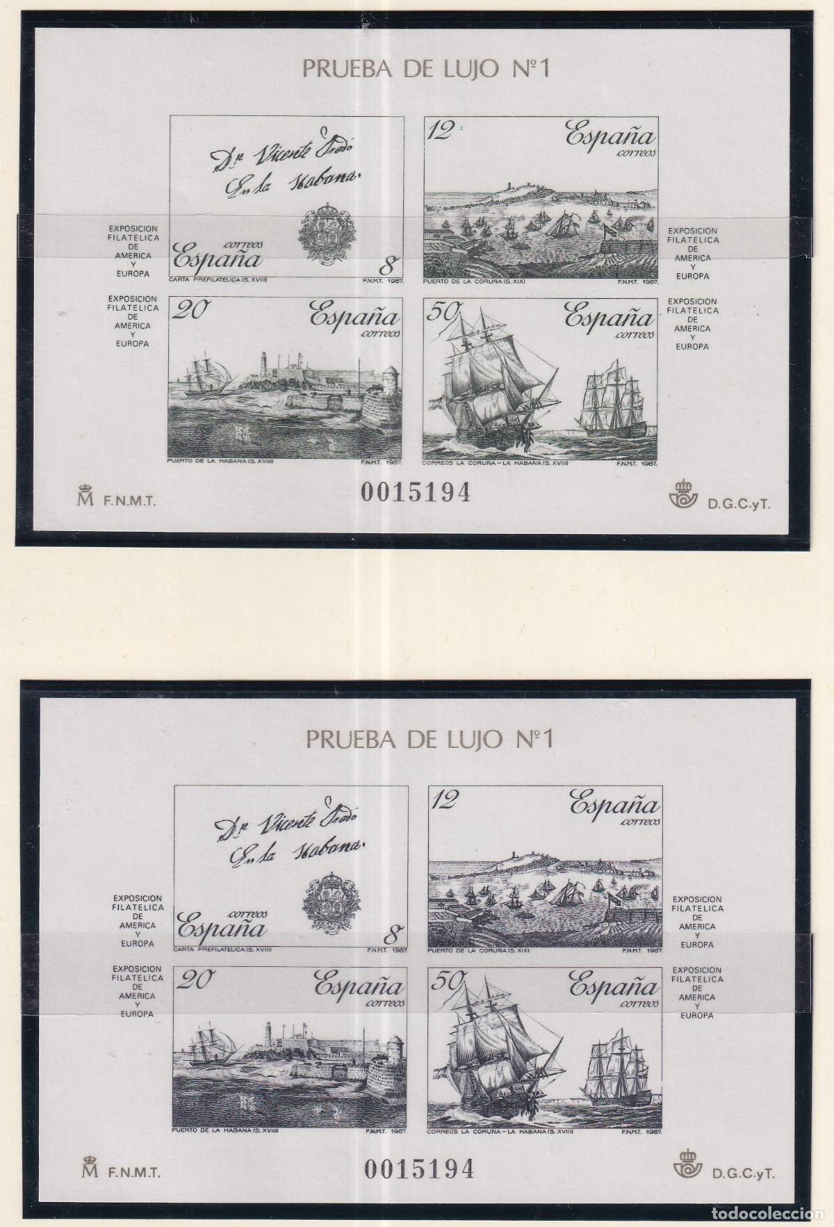 Briefmarken: Sellos Espa&ntilde;a Pruebas de Lujo n 12 / 13 en NUEVO perfecto estado